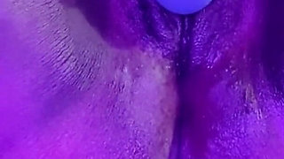 Pounding My Pussy with Big Dildo Stimulating My Big Clit