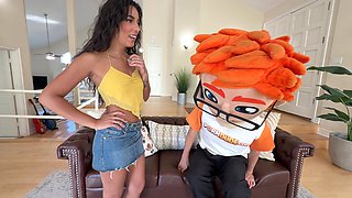 I Let Black Haired Claire Black Stroke and Suck My Big Dick in PornDudeCasting