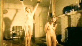 Vintage BDSM Dungeon Classic with Bound Retro Submissives