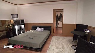 Japanese Babe Uses Wand Vibrator Then Facesits in Sheer Black Pantyhose
