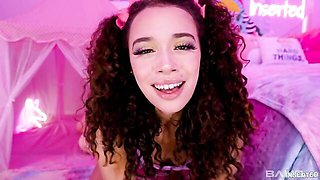 Hard sex in the missionary pose with a curly doll Willow Ryder