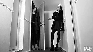 Horny Humiliation : Smoking Hot Lesbians Cram Their Asses