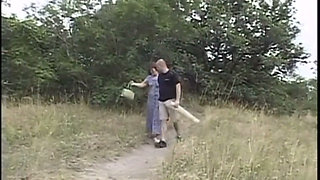 Outside milf fucking in dogging position (Full original movie)