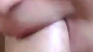 Redhead girl rides on huge cock after massage