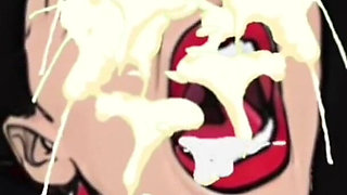 Married Busty Brunette Can't Resist the Sight of a Big Black Cock. Cartoon