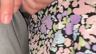 Big-assed Woman Touches a Stranger's Erect Penis. Flash Dick!!