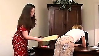 Kinky amateur lesbian spanking party