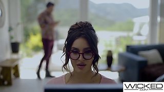 Codey Steele And Ella Reese In My Hottie Nerdy Big Tittied Gf Helped Me So I Copulated Her H