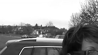 Sylvie's Double Treat: Parking Lot BJ & Window Sex