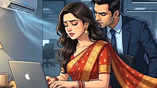 Indian secretary marries hardcore Dia in the night office promotion animation