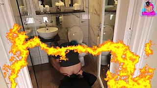 Real Homemade MILF Wife Training Her Husband As A Toilet Slave - Extreme Femdom Bondage & Bathroom Humiliation