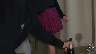 Pickup of College Girls in a Supermarket Ends in a Wild Party with Sex in All Holes