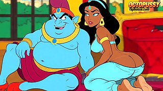 Futanari. Princess Jasmine Girl with a Big Dick. Porn Aladdin Series.