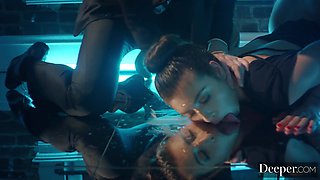 Hot brunette loves stretching her ass with a big cock