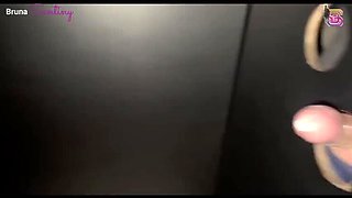 Big Booty Bruna Santiny Takes BBC at Gloryhole - Cuckold Whore Wants Everyone
