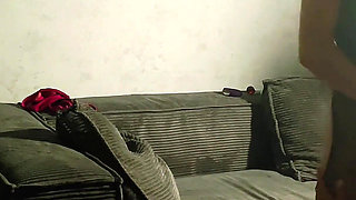 Real Lesbian Strap-on Session on the Couch