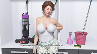 Stepmom Needs Help For Cleaning House Alex Rubbing Her Ass