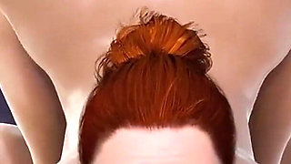 Horny Redhead Office Slut Takes Hard Anal and Swallows Cum From Her Ass