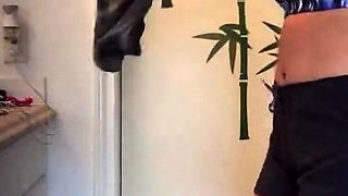 Filipina college gf Zoie spied in the bathroom.