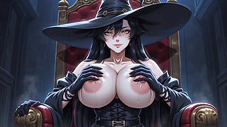 Alcina Dimitrescu in Sensual Oiled Erotic Castle Scenes with Massive Breasts and Huge Ass