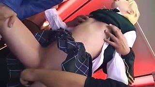 Blonde Cornered By Asians