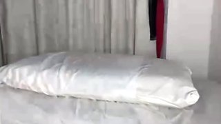 Colombian teen recorded playing with her pussy completely by herself