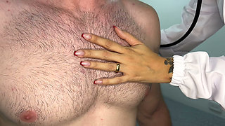 Hot Latina Doctor Helps Patient Produce Sample at the Sperm Bank
