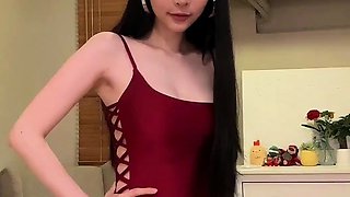 Emo teen on solo webcam masturbation