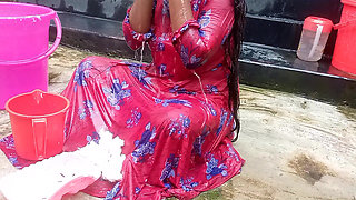 Amateur Desi Hot Step Stepmom Big Ass Big Nipple Outdoor Shower Exclusive Scene Captured by Her Step Stepson
