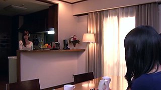 Busty Japanese babes in awesome lesbian action