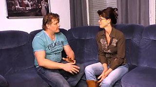 German MILF Goes Wild Riding Huge Dick and Swallows Cum