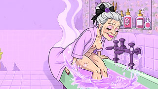 Bathroom Granny Ai Cartoon