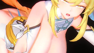 Genshin Impact - Lumine Erotic BBC Sex - 3D Hentai Animations