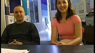 Teddy and Stephanie in a Casting for Hot.