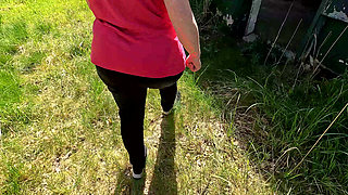 Completely Naked Pussy and Ass Whipping in the Woods