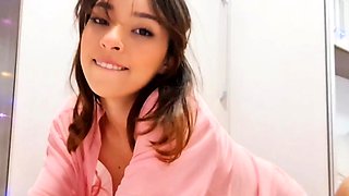 Striptease and JOI in English by Tattooed Teen on Webcam