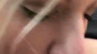 Big tit blonde sex machine smokes sucks and fucks