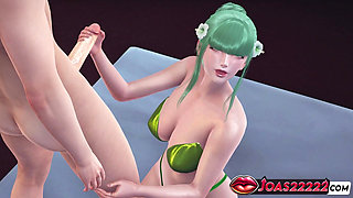 Big Tits Goddess Rhea in 3D Animation - Rule34 Hentai with Handjob for Big Dick Service, Mouth Fucking with Big Ass in Bikini