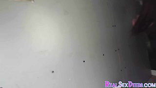 Petite picked up cutie gives blowjob