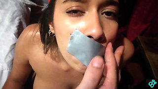 Duct Tape Fucked in a Cabain (cum Swallow)