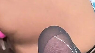 Busty Ebony Girl Getting so Creamie While Riding Her Dildo