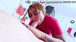 Redhead Latina Teen Blowjob