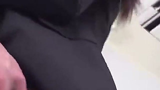 Black Pantyhose Boss - Her Teasing Panty Flash Turns Into Stress-relief Sex - Cut1