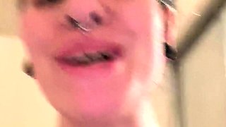 Small titted brunette amateur anal nailed at home