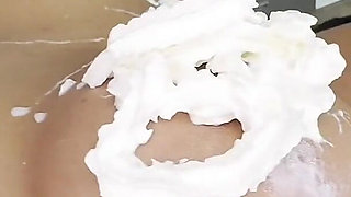 Lesbian Whip Cream and Pussy Eating Fun