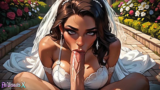 LATINA Bride Can't Resist a BWC Right Before the Wedding - Deepthroat & Anal (4K AI Animated)