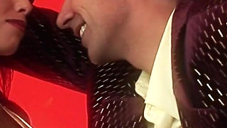 Horny Sluts Together in Lesbo Action, Just One Bitch Rides a Good Big Cock