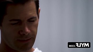 Stunning, well-endowed nurse Ratched delivers an intense oral performance to her patient in this film spoof.