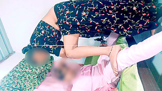 Aproching Bhabhi Showing Pussy for Seduce and Slap to Dever Beautiful (ghaghra-choli) Indian Gujarati Stepsister First Time