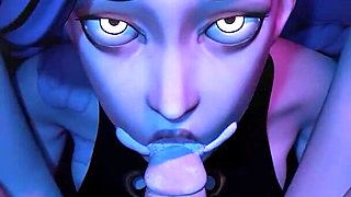 Creamy Facefuck with Blue Haired Girl!